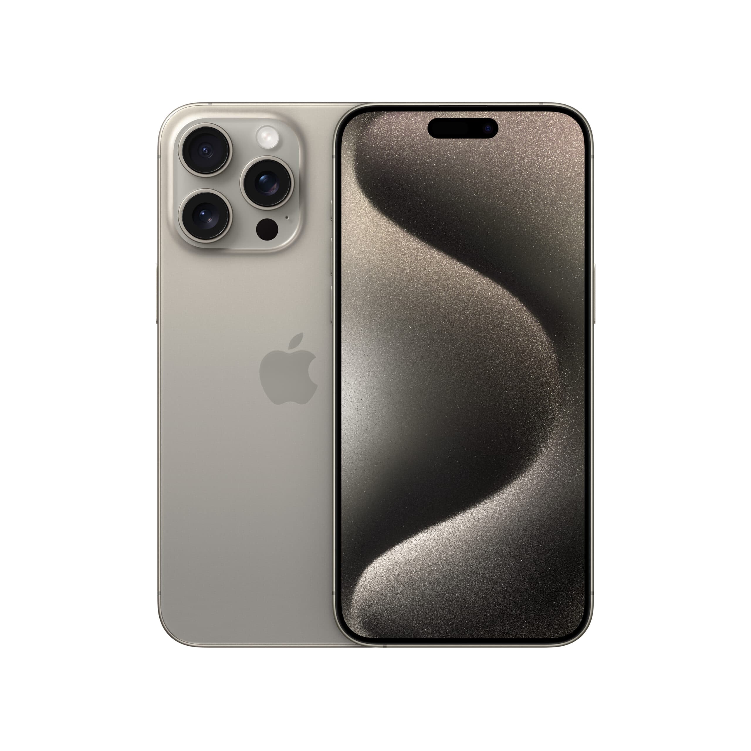 آيفون 15 برو ماكس (iPhone 15 Pro Max) بهيكل متين من التيتانيوم، وشريحة معالجة قوية A17 Pro، ومنفذ شحن USB-C، وتباع النسخة الأساسية (256 جيجابايت)